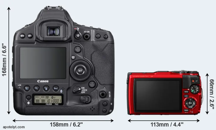 Comparison 1DX Mark III or TG-6 rear