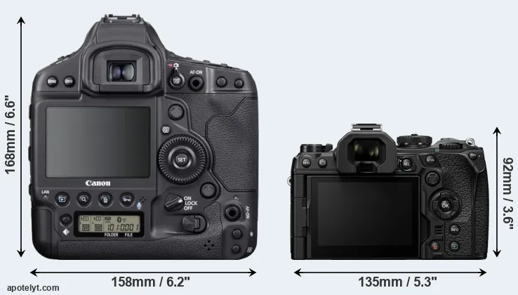 Comparison 1DX Mark III or OM-1 II rear