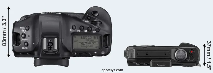 Compare 1DX Mark III versus FT7 top