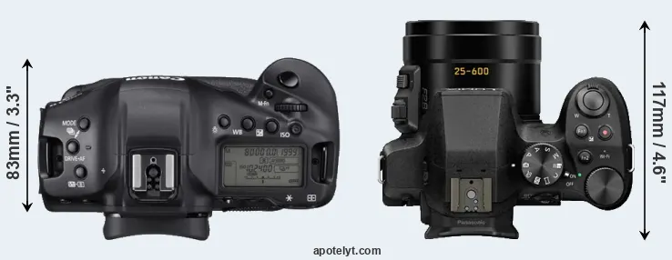Compare 1DX Mark III versus FZ330 top