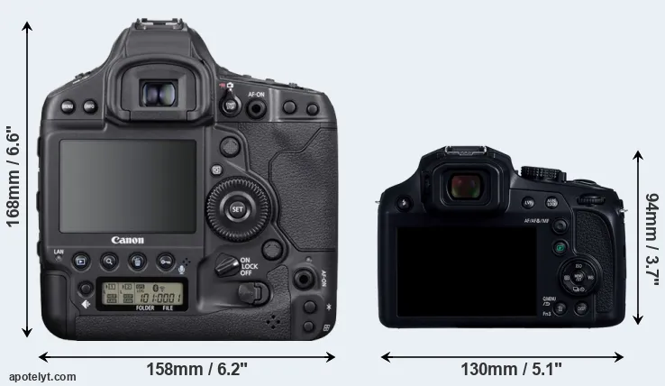 Comparison 1DX Mark III or FZ80D rear