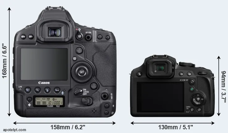 Comparison 1DX Mark III or FZ82 rear
