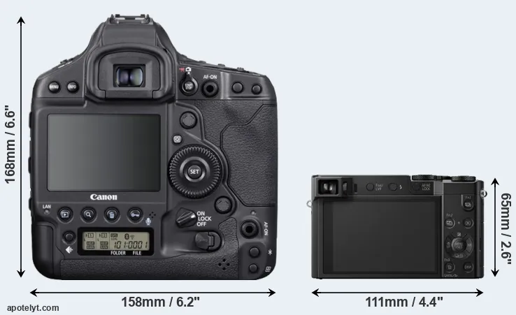 Comparison 1DX Mark III or TZ100 rear