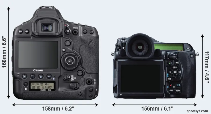 Comparison 1DX Mark III or 645Z rear