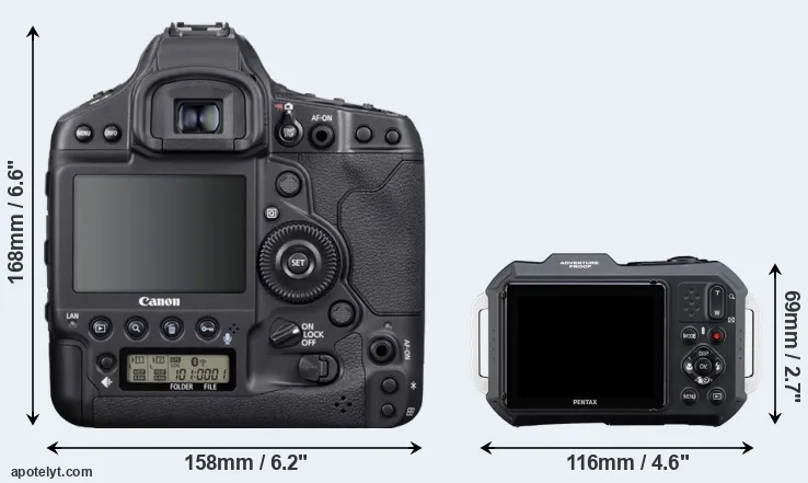 Comparison 1DX Mark III or WG-1000 rear