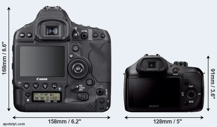 Comparison 1DX Mark III or A3000 rear