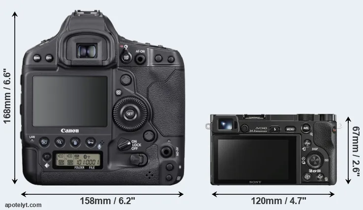 Comparison 1DX Mark III or A6000 rear
