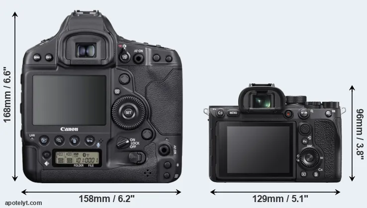 Comparison 1DX Mark III or A7R IVA rear