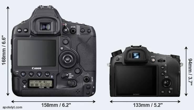 Comparison 1DX Mark III or RX10 IV rear