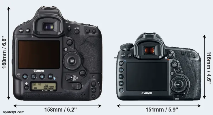 Comparison 1DX or 5D Mark IV rear