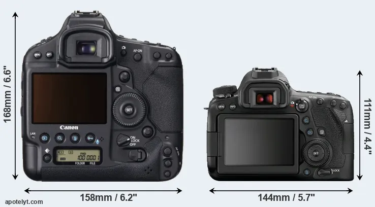 Comparison 1DX or 6D Mark II rear