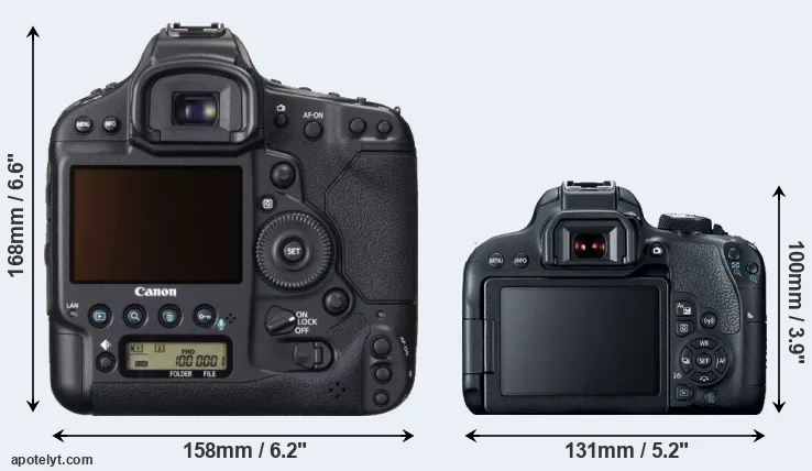 Comparison 1DX or 800D rear