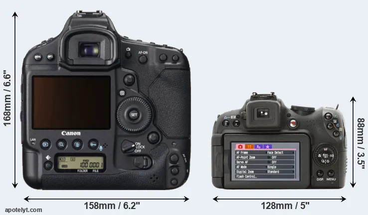 Comparison 1DX or SX1 rear