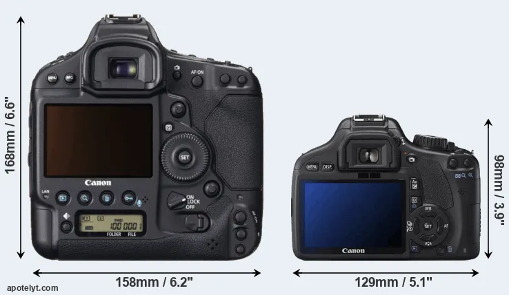 Comparison 1DX or T2i rear