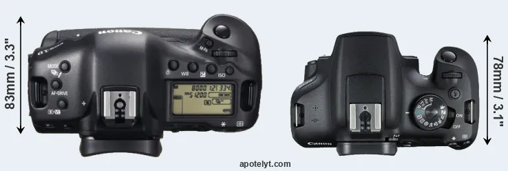 Compare 1DX versus T7 top
