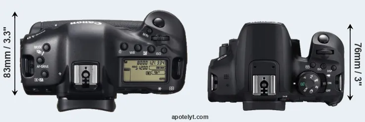 Compare 1DX versus T8i top
