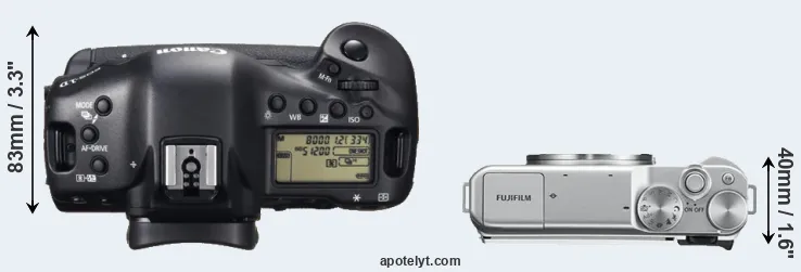 Compare 1DX versus X-A10 top