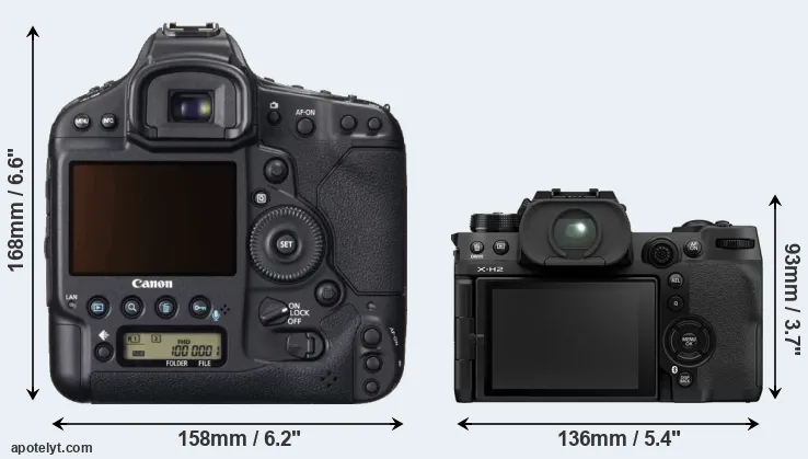 Comparison 1DX or X-H2 rear