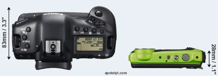 Compare 1DX versus XP120 top