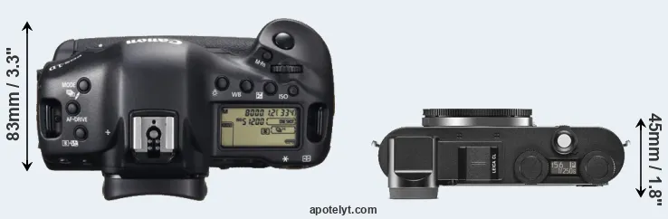 Compare 1DX versus CL top