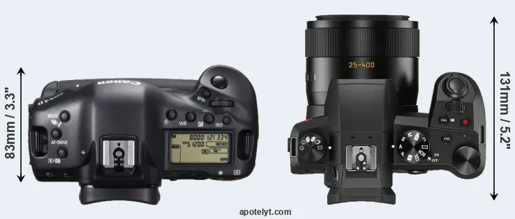 Compare 1DX versus V-LUX 5 top