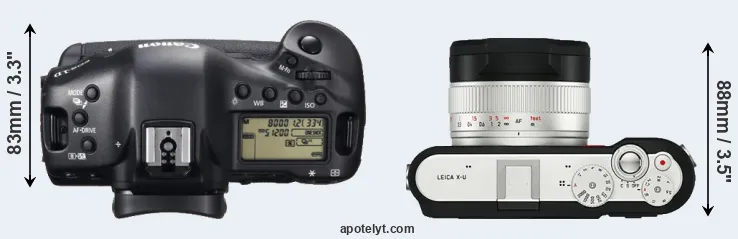 Compare 1DX versus X-U Typ 113 top