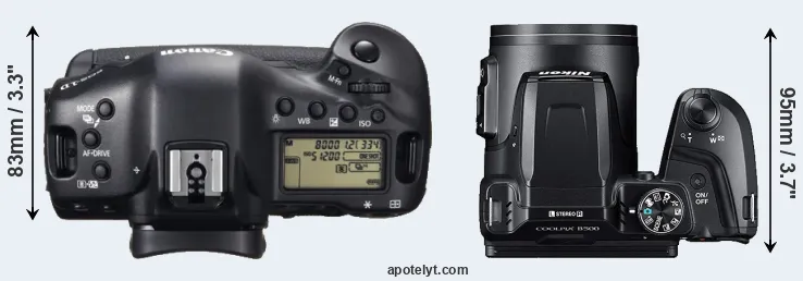 Compare 1DX versus B500 top