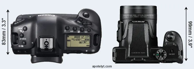 Compare 1DX versus B600 top