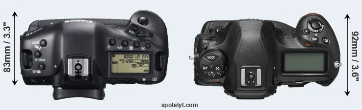 Compare 1DX versus D6 top