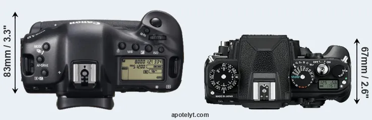 Compare 1DX versus Df top