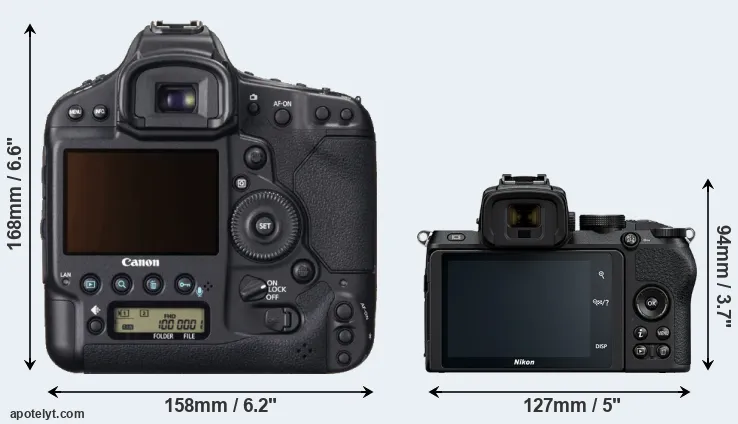 Comparison 1DX or Z50 rear