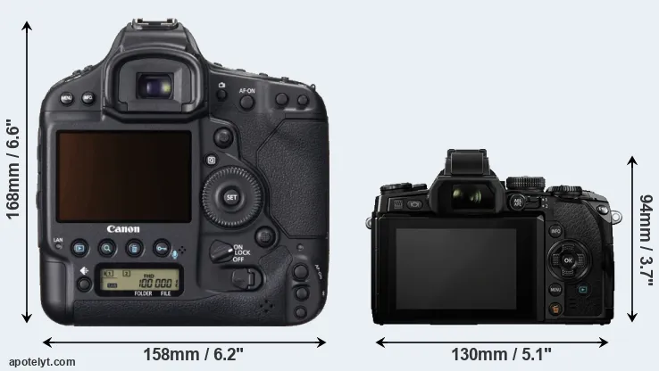 Comparison 1DX or E-M1 rear
