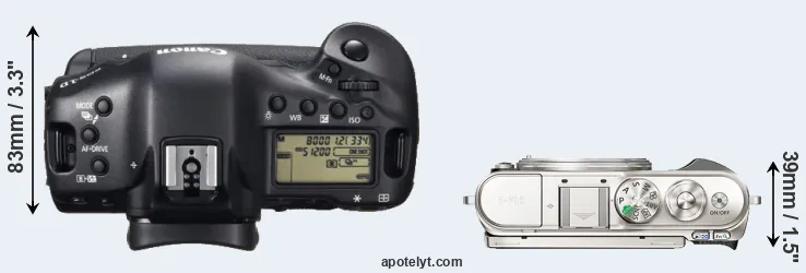 Compare 1DX versus E-PL9 top