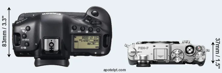 Compare 1DX versus PEN-F top