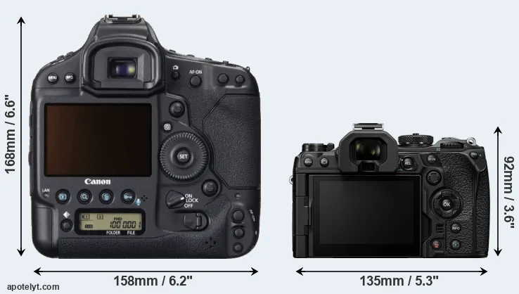 Comparison 1DX or OM-1 II rear