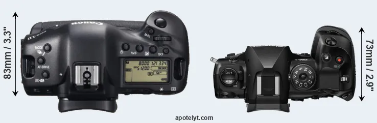 Compare 1DX versus OM-1 II top