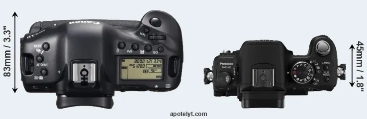 Compare 1DX versus G1 top