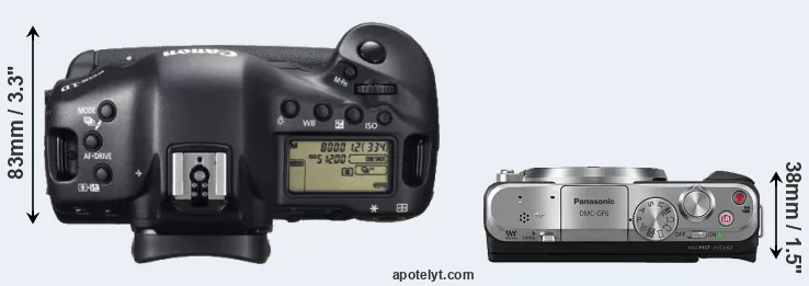 Compare 1DX versus GF6 top