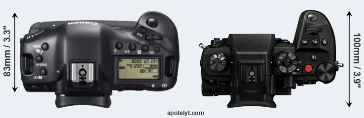 Compare 1DX versus GH6 top