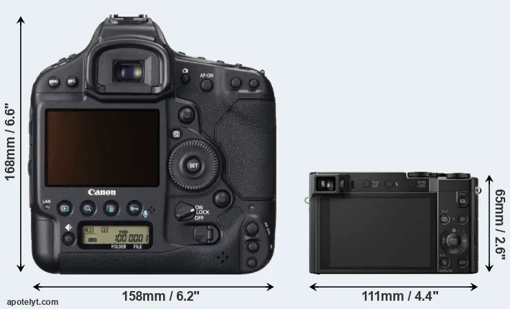 Comparison 1DX or TZ100 rear