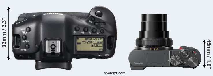 Compare 1DX versus ZS200 top