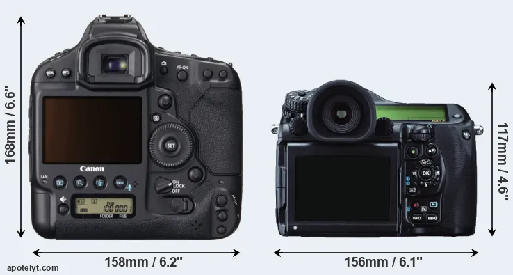Comparison 1DX or 645Z rear