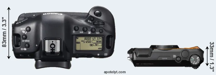 Compare 1DX versus WG-6 top