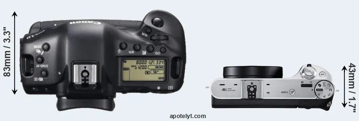 Compare 1DX versus NX500 top