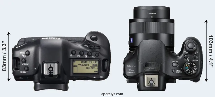 Compare 1DX versus HX400V top