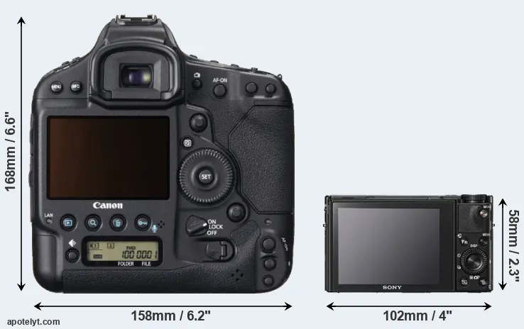 Comparison 1DX or RX100 V rear