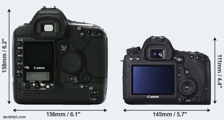 Comparison 1Ds Mark II or 6D rear