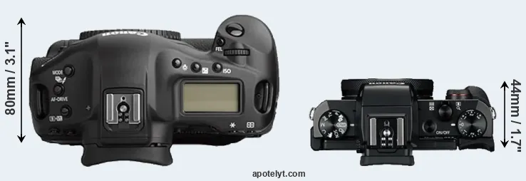 Compare 1Ds Mark II versus G5X top