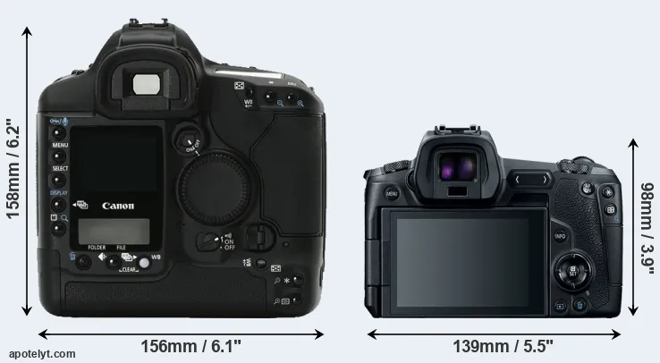 Comparison 1Ds Mark II or Canon R rear