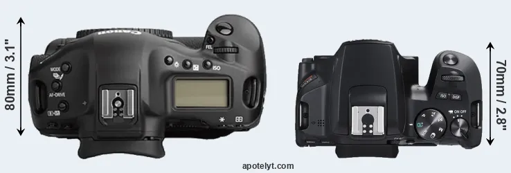 Compare 1Ds Mark II versus SL3 top